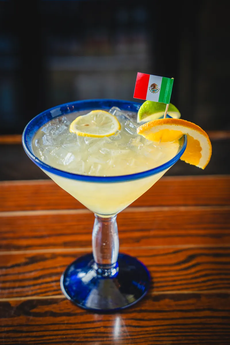 Classic margarita on the rocks with a salted rim